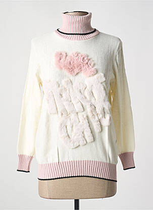 Megztinis centrinė iškirptė ilgos rankovės rožinė TRICOT CHIC moteris