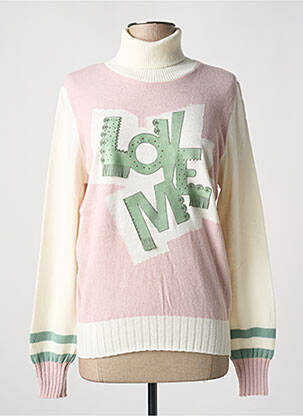 Megztinis centrinė iškirptė ilgos rankovės rožinė TRICOT CHIC moteris