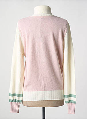 Megztinis centrinė iškirptė ilgos rankovės rožinė TRICOT CHIC moteris