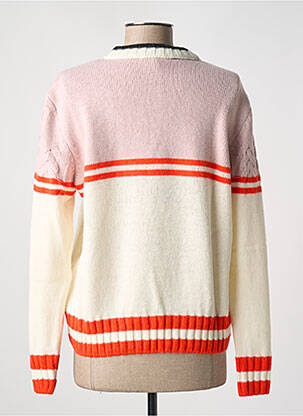 Megztinis apatinė dalis siaura ilgos rankovės rožinė TRICOT CHIC moteris