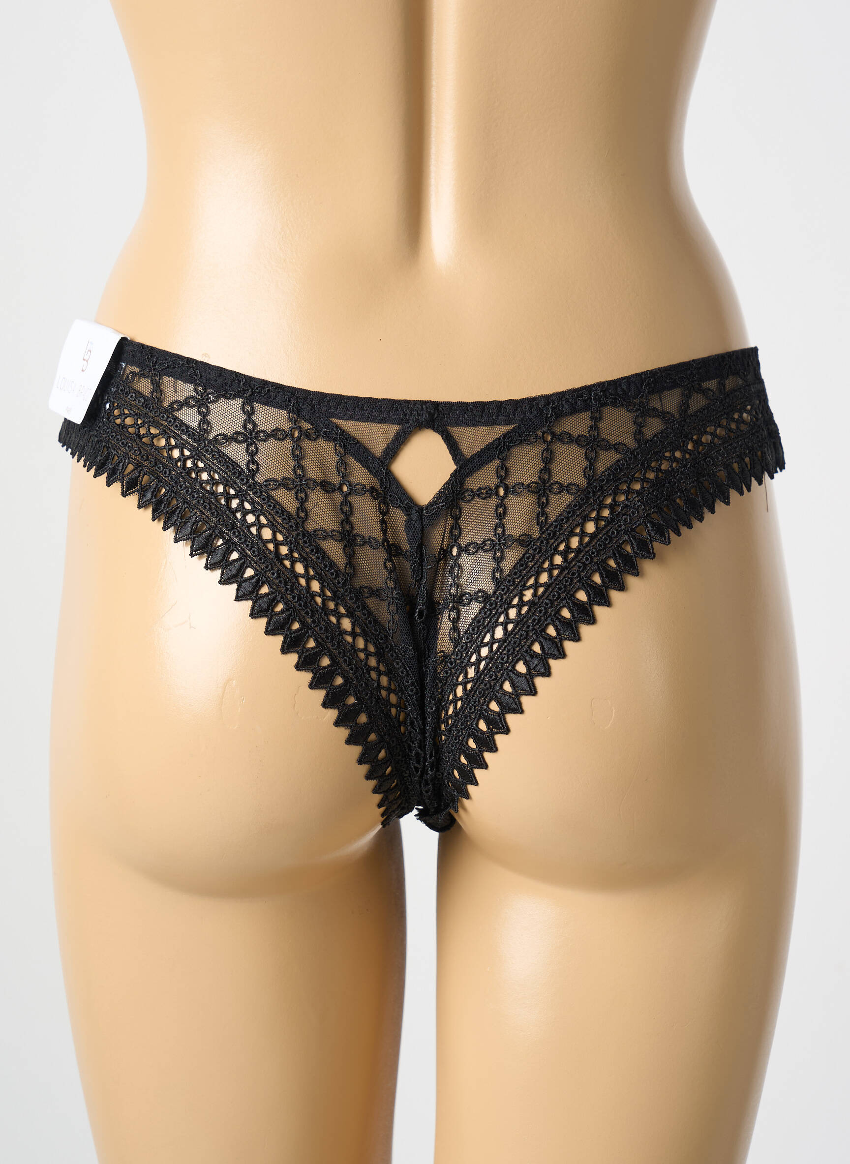 Tanga tanga juodas LOUISA BRACQ moteris