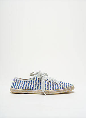 Espadrilės satino audinys plokščias kulnas iki 3 cm mėlyna HISTOIRES DE CHAUSSURES moteris