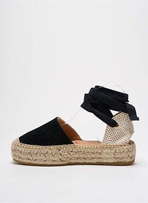Espadrilės šnervių uždarymas kulnas nuo 4 iki 6 cm juodas KANNA moteris