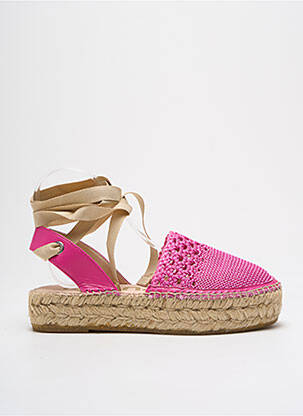 Espadrilės satino audinys kulnas nuo 4 iki 6 cm rožinė KANNA moteris