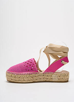 Espadrilės satino audinys kulnas nuo 4 iki 6 cm rožinė KANNA moteris