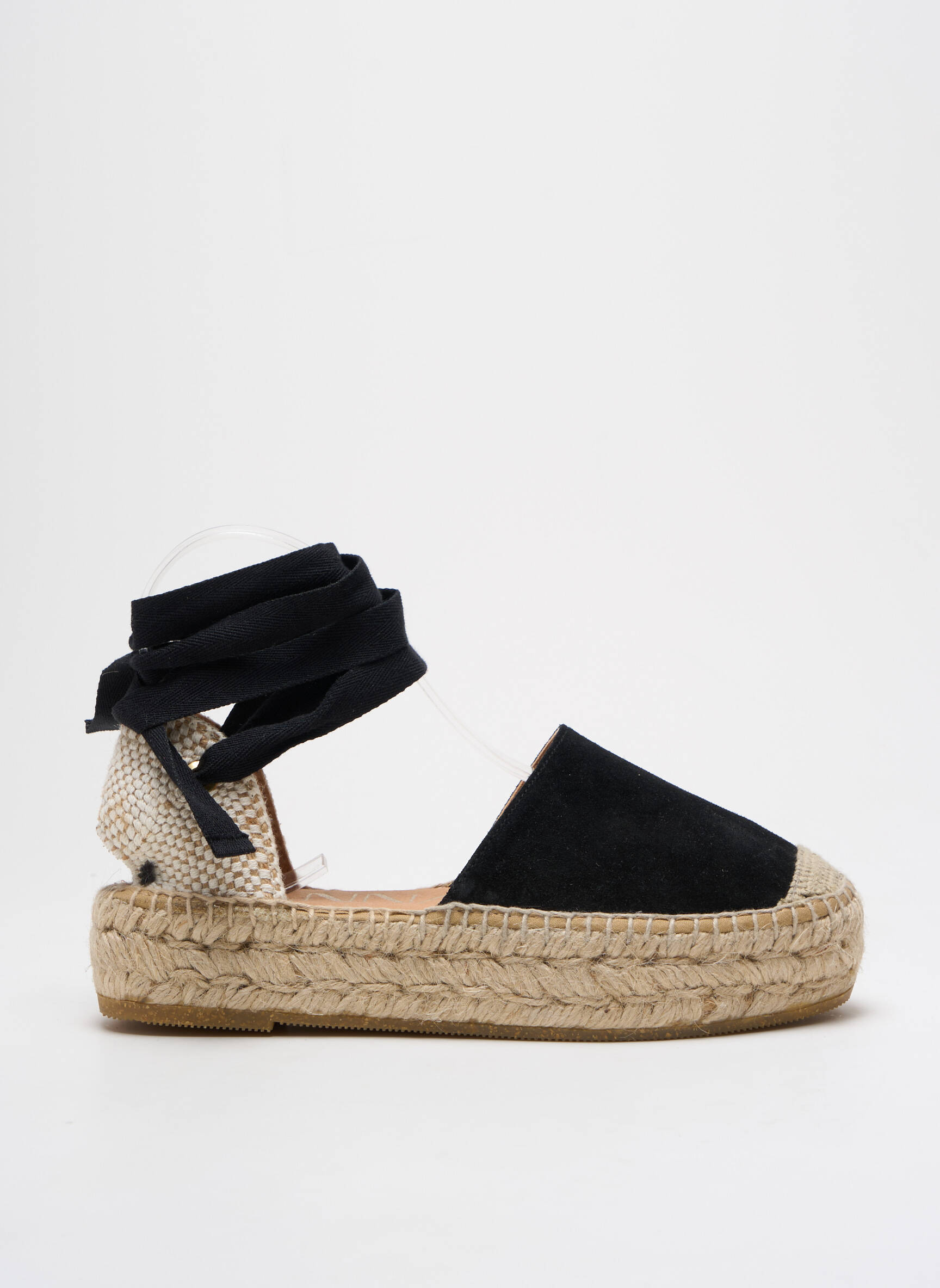 Espadrilės šnervių uždarymas kulnas nuo 4 iki 6 cm juodas KANNA moteris