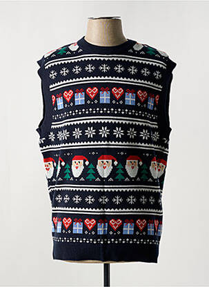 Megztinis tamprumas be rankų mėlyna JACK & JONES vyras