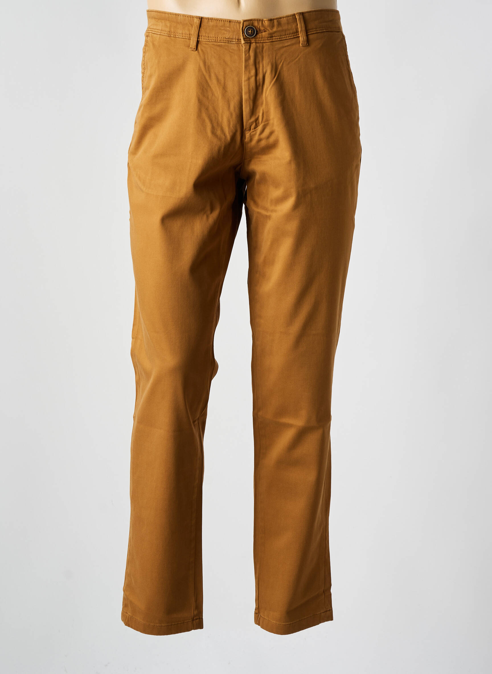Chino kelnė popelinos audinys, kuris pasižymi lygiu ir tankiu paviršiumi. normala dydis rudas JACK & JONES vyras