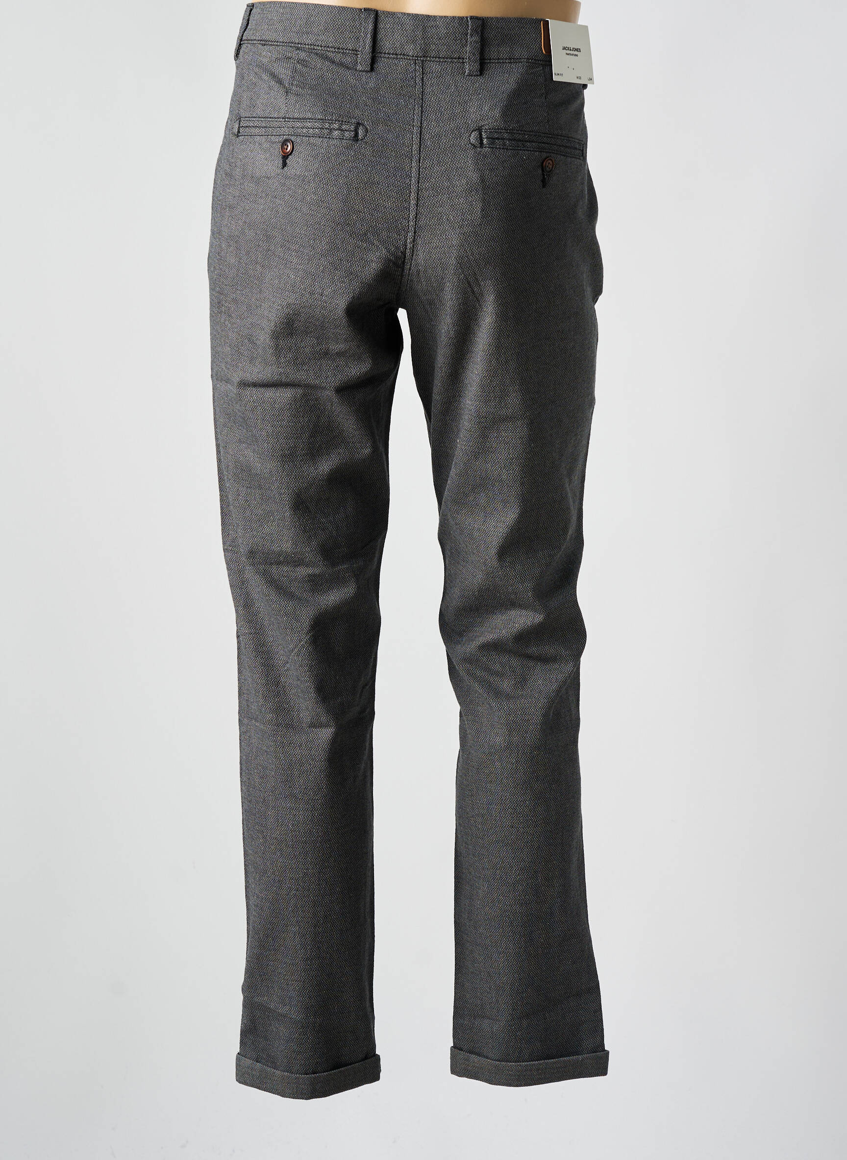 Chino kelnė chinamas audinys normala dydis pilka JACK & JONES vyras