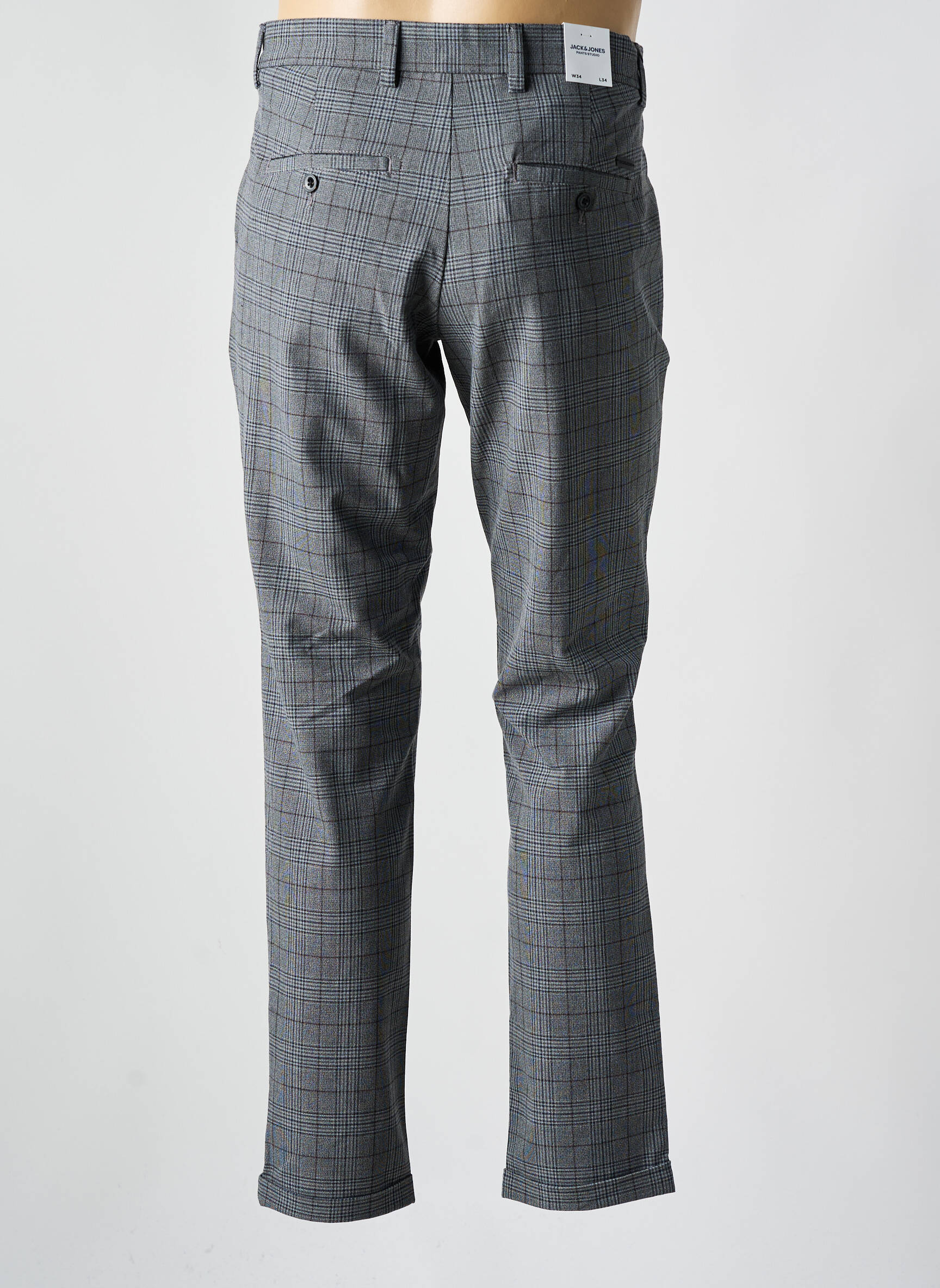 Chino kelnė chinamas audinys normala dydis pilka JACK & JONES vyras