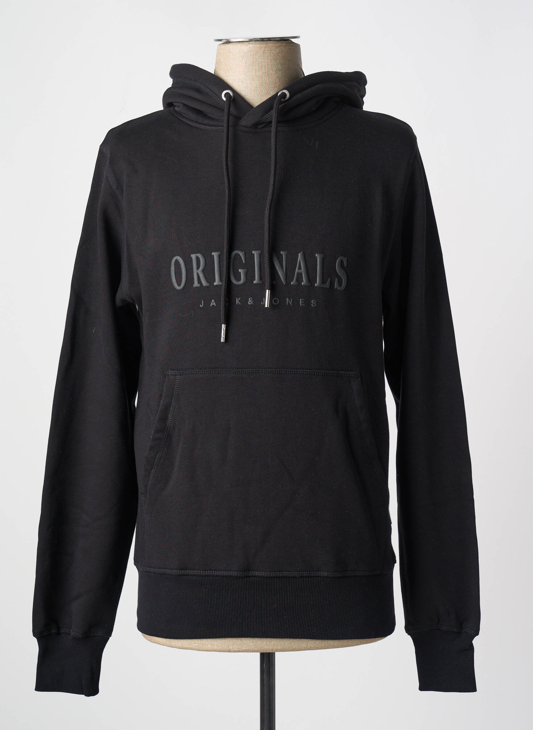 Kapišonas kišenės ilgos rankovės juodas JACK & JONES vyras