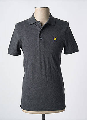 Polo chinamas audinys trumpas rankovės pilka LYLE & SCOTT vyras
