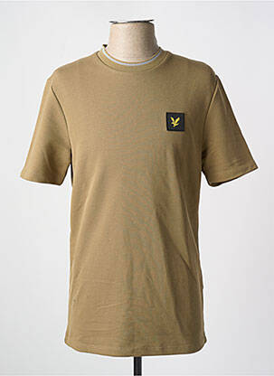 T-marškinys siuvinėjimas trumpas rankovės rudas LYLE & SCOTT vyras