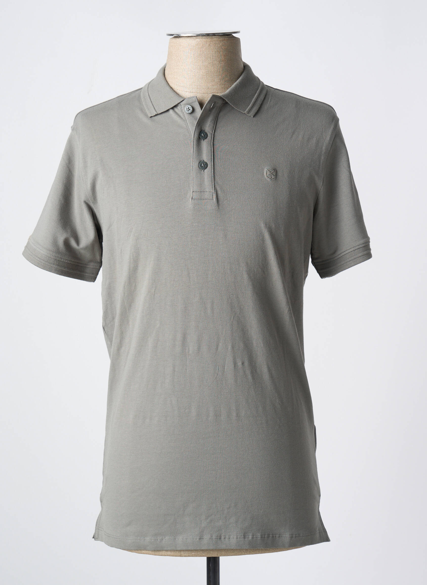 Polo jersey audinys trumpas rankovės pilka JACK & JONES vyras