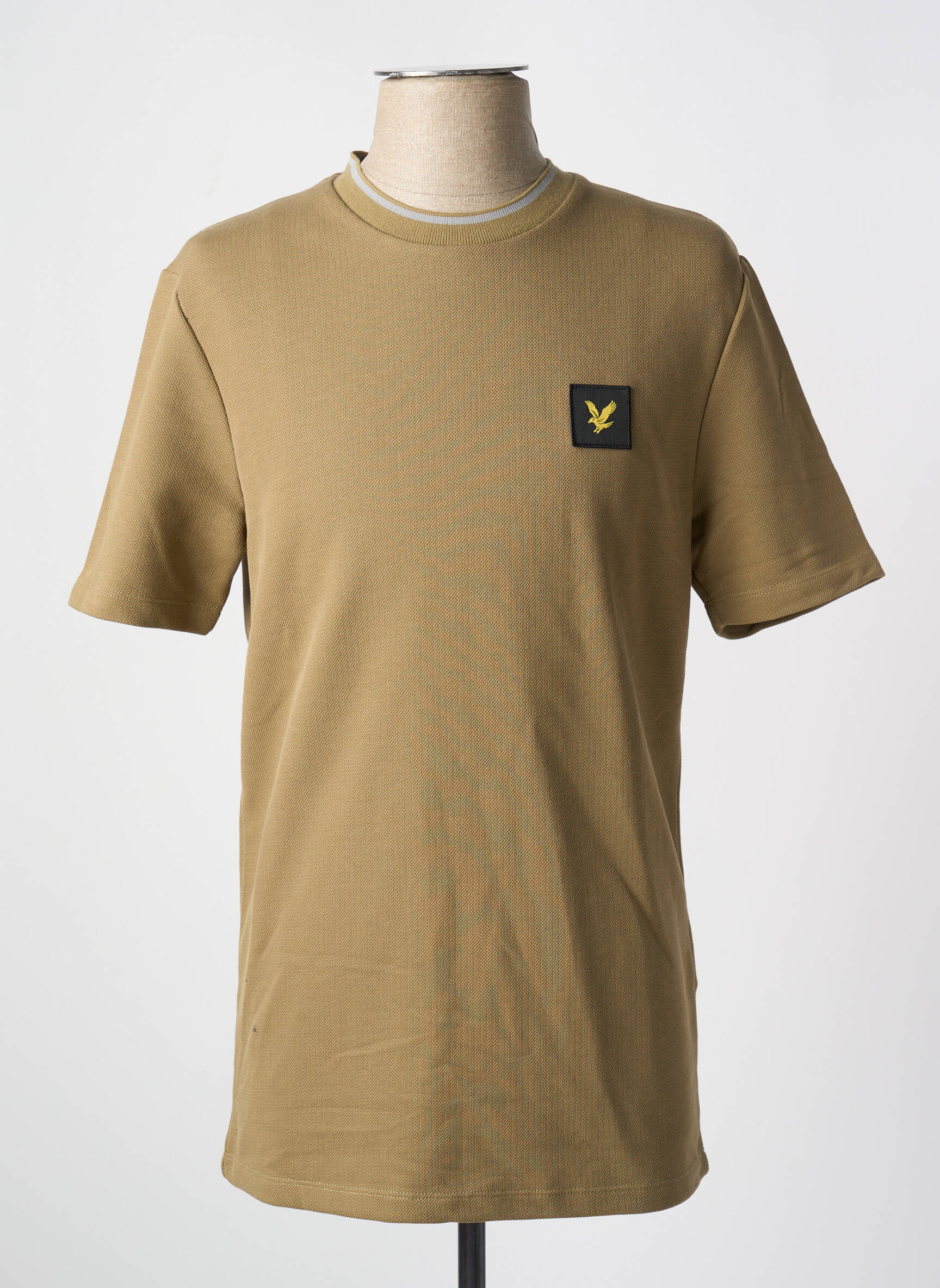 T-marškinys siuvinėjimas trumpas rankovės rudas LYLE & SCOTT vyras