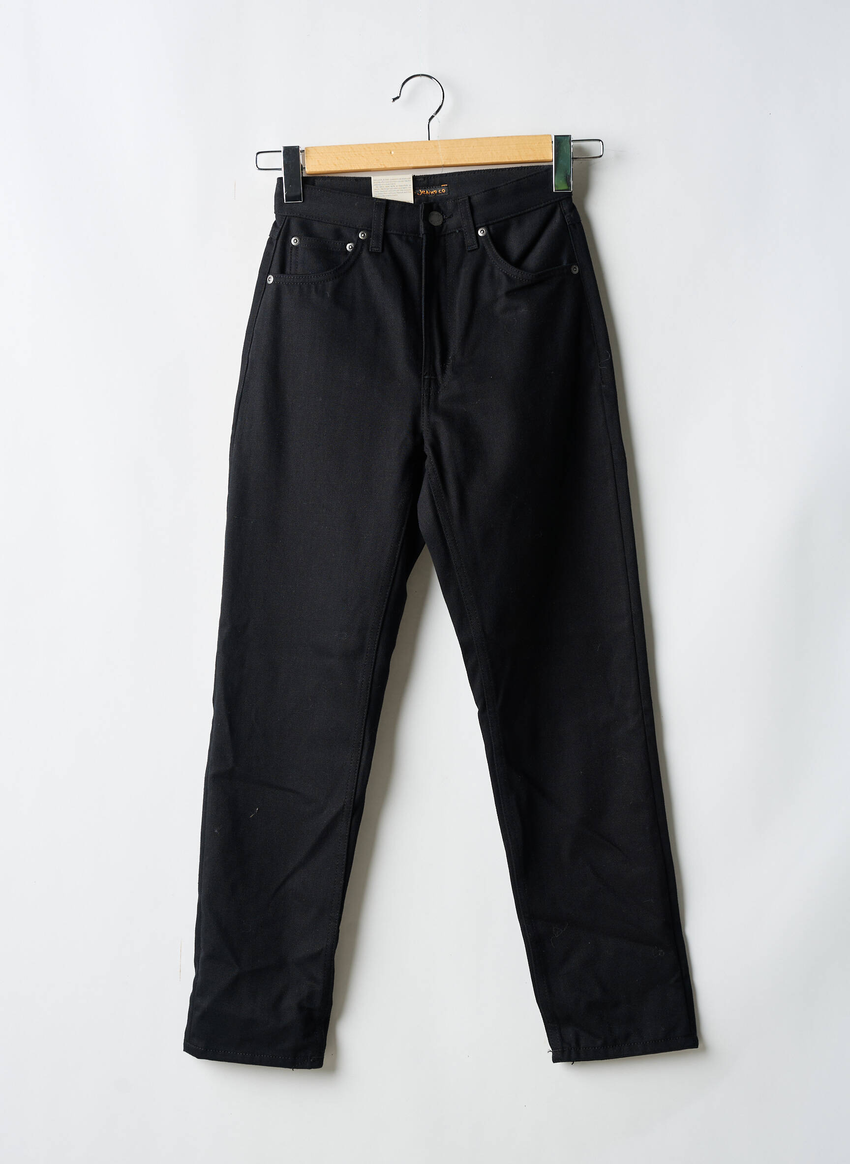 Lieknos džinsai kišenės juodas NUDIE JEANS CO moteris