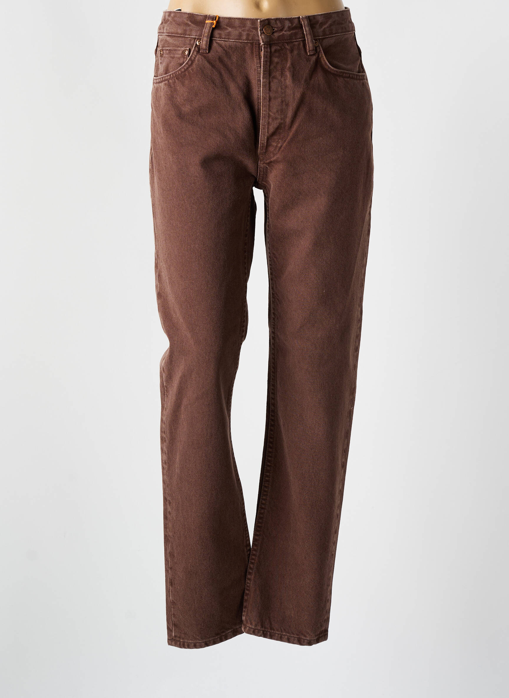 Lieknos kelnės kišenės rudas NUDIE JEANS CO moteris