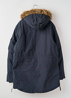 Parka bordo apdailos rankogaliai su gobtuvu mėlyna JACK & JONES vyras