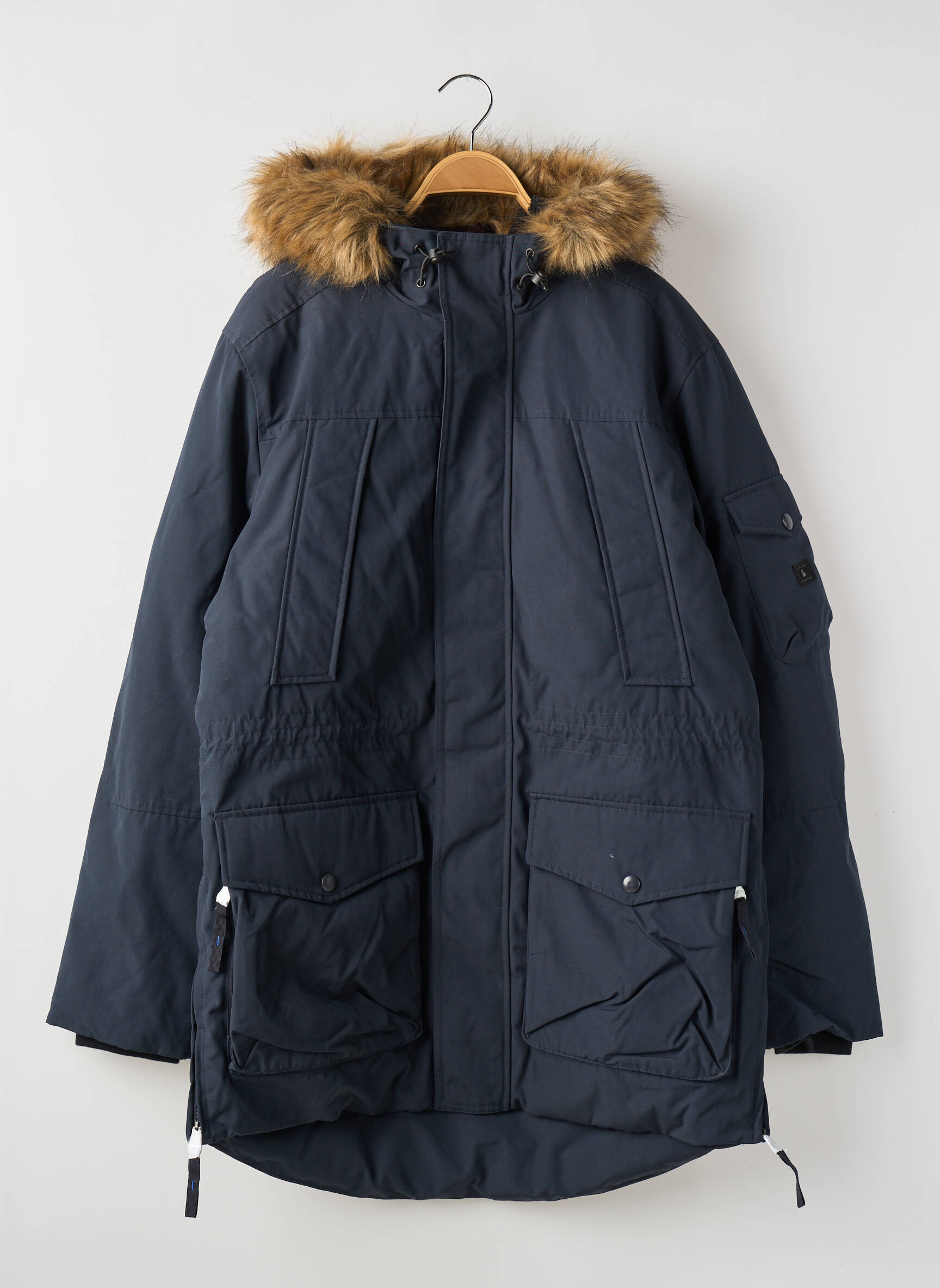 Parka ilgos rankovės su gobtuvu mėlyna JACK & JONES vyras