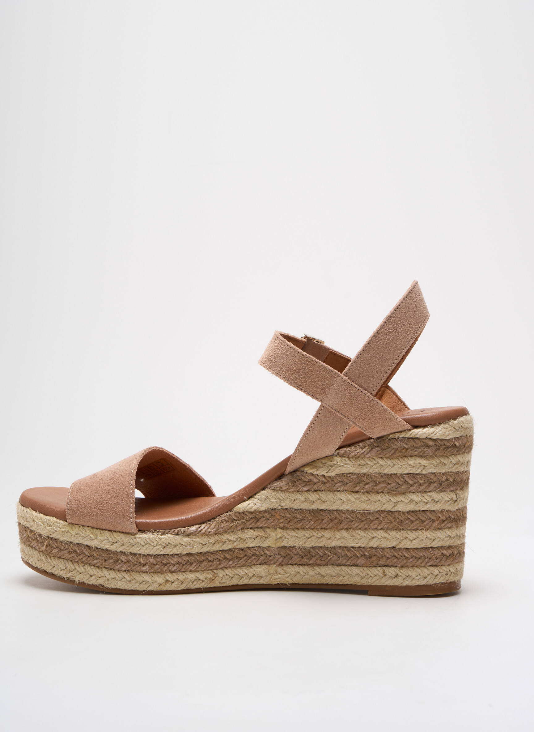 Espadrilės nubuko audinys kulnas nuo 7 iki 9 cm rožinė POPA moteris