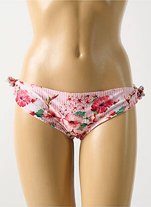 Maudymosi kelnaitės gėlių raštas bikini rožinė MILONGA moteris