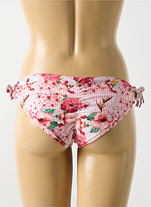 Maudymosi kelnaitės gėlių raštas bikini rožinė MILONGA moteris