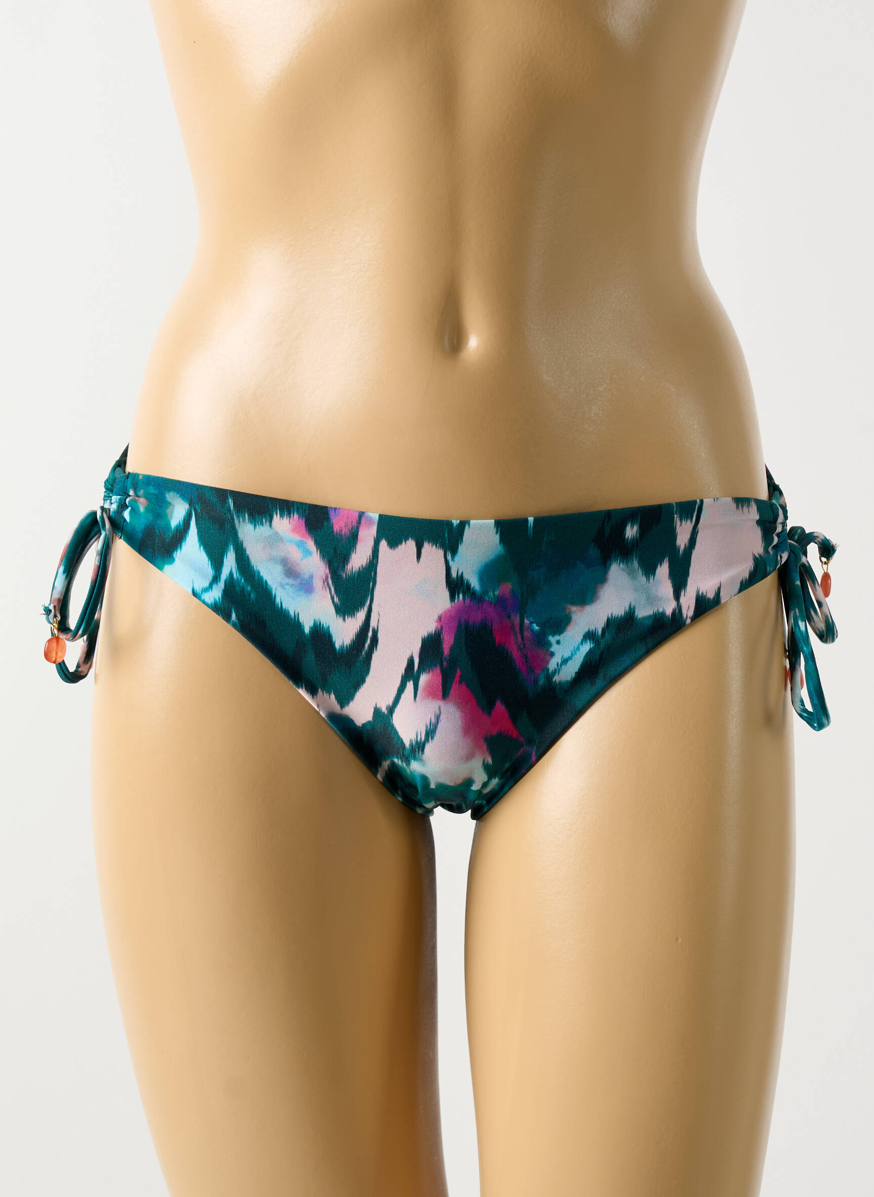 Maudymosi kelnaitės užsegimas su raišteliais bikini žalias CYELL moteris