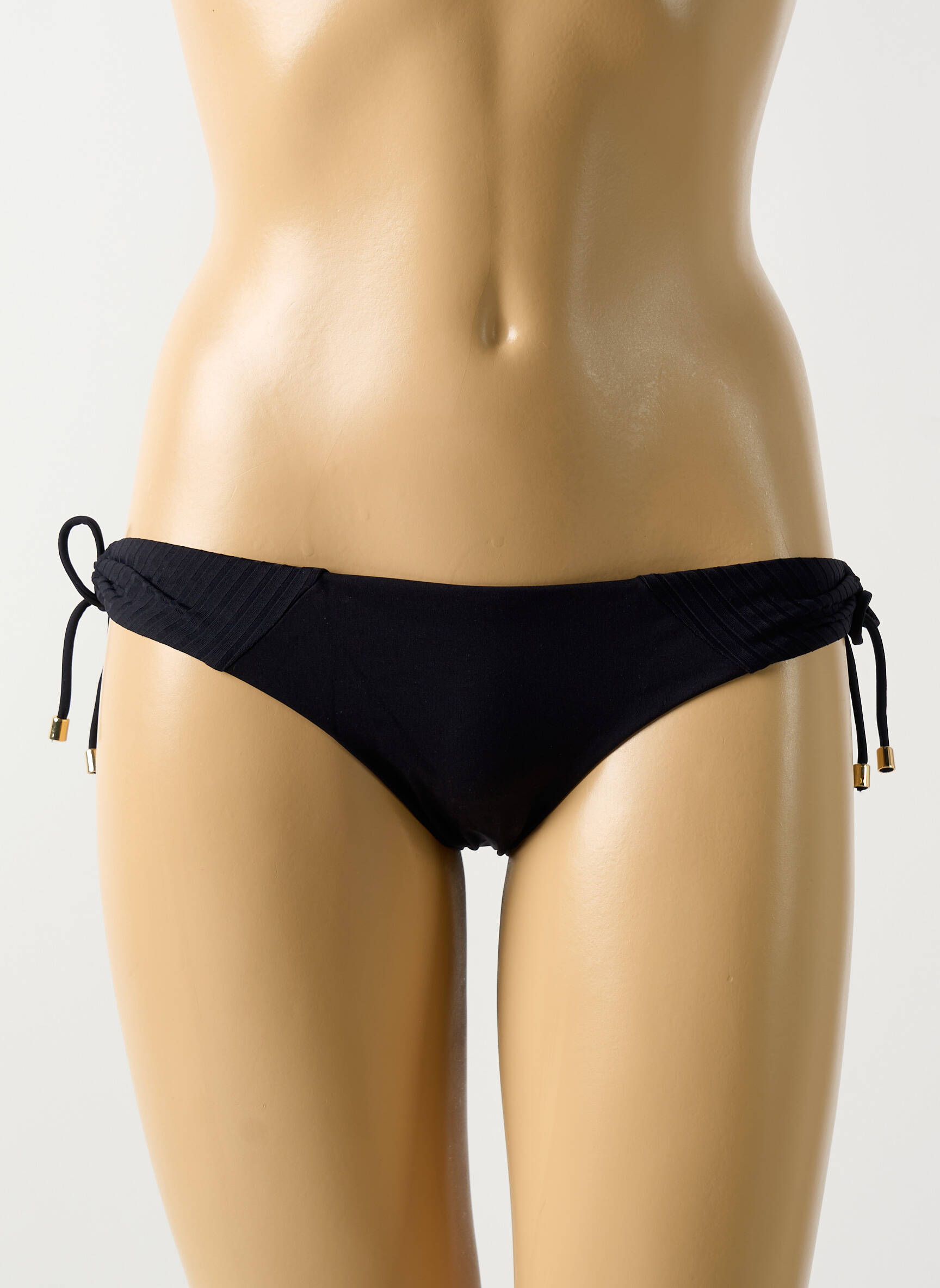 Maudymosi kelnaitės užsegimas su raišteliais bikini juodas CYELL moteris