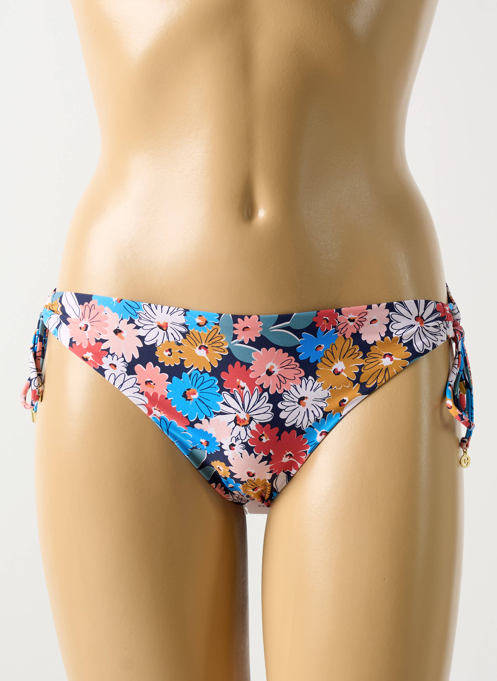 Maudymosi kelnaitės gėlių raštas bikini mėlyna CYELL moteris