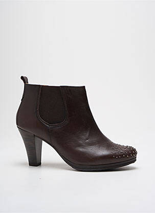Batai/botai lygus audinys kulnas nuo 7 iki 9 cm rudas HISPANITAS moteris