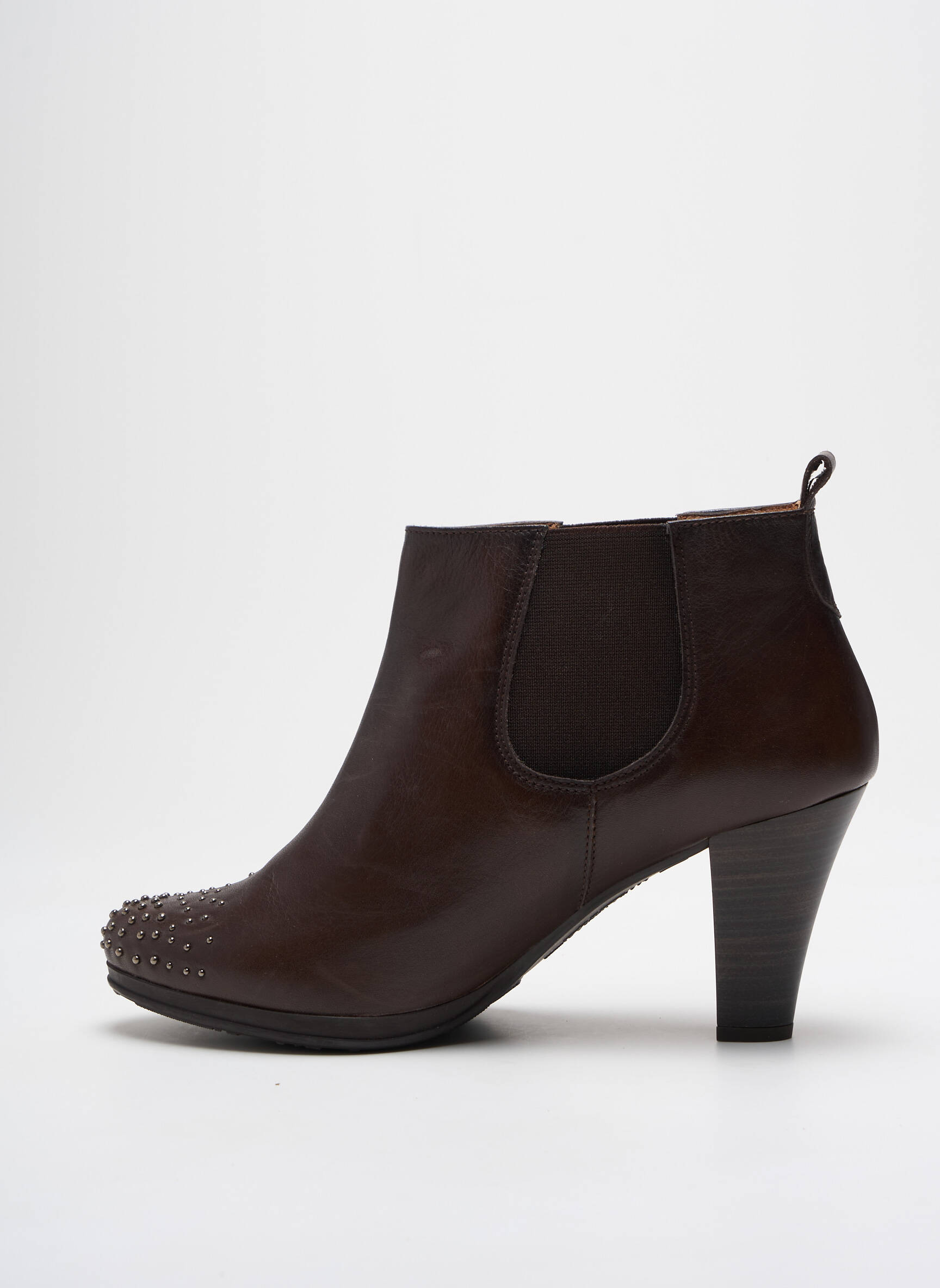 Batai/botai lygus audinys kulnas nuo 7 iki 9 cm rudas HISPANITAS moteris