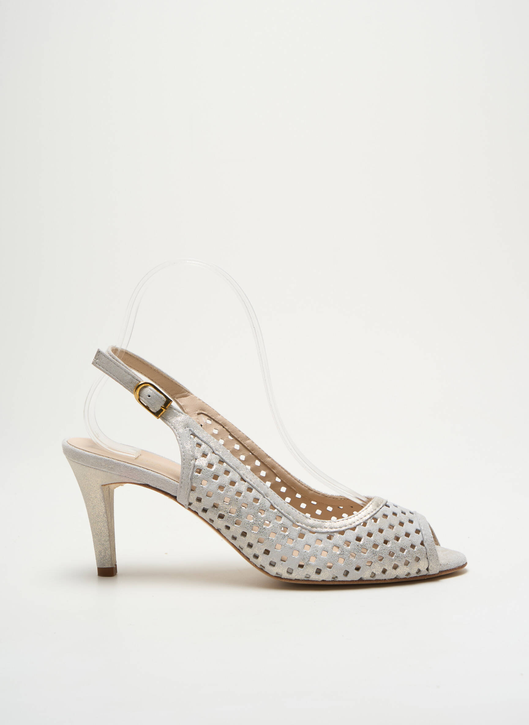 Sandalai/nu pėdos aukštas kulnas kulnas nuo 4 iki 6 cm sidabrinė MODA DI FAUSTO moteris