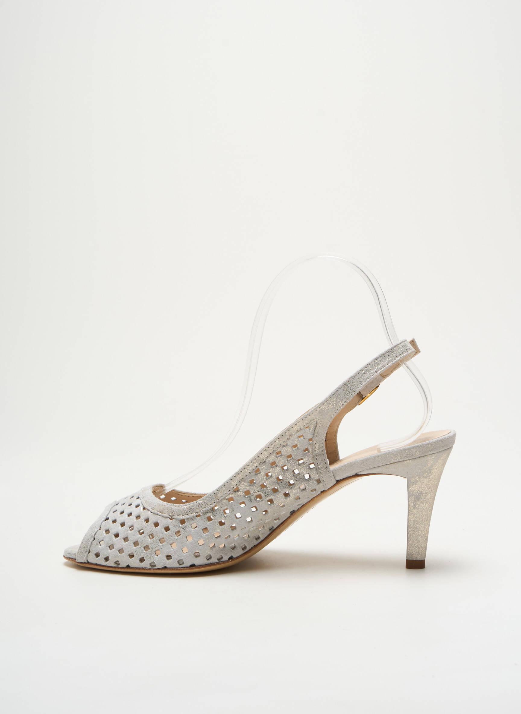 Sandalai/nu pėdos aukštas kulnas kulnas nuo 4 iki 6 cm sidabrinė MODA DI FAUSTO moteris