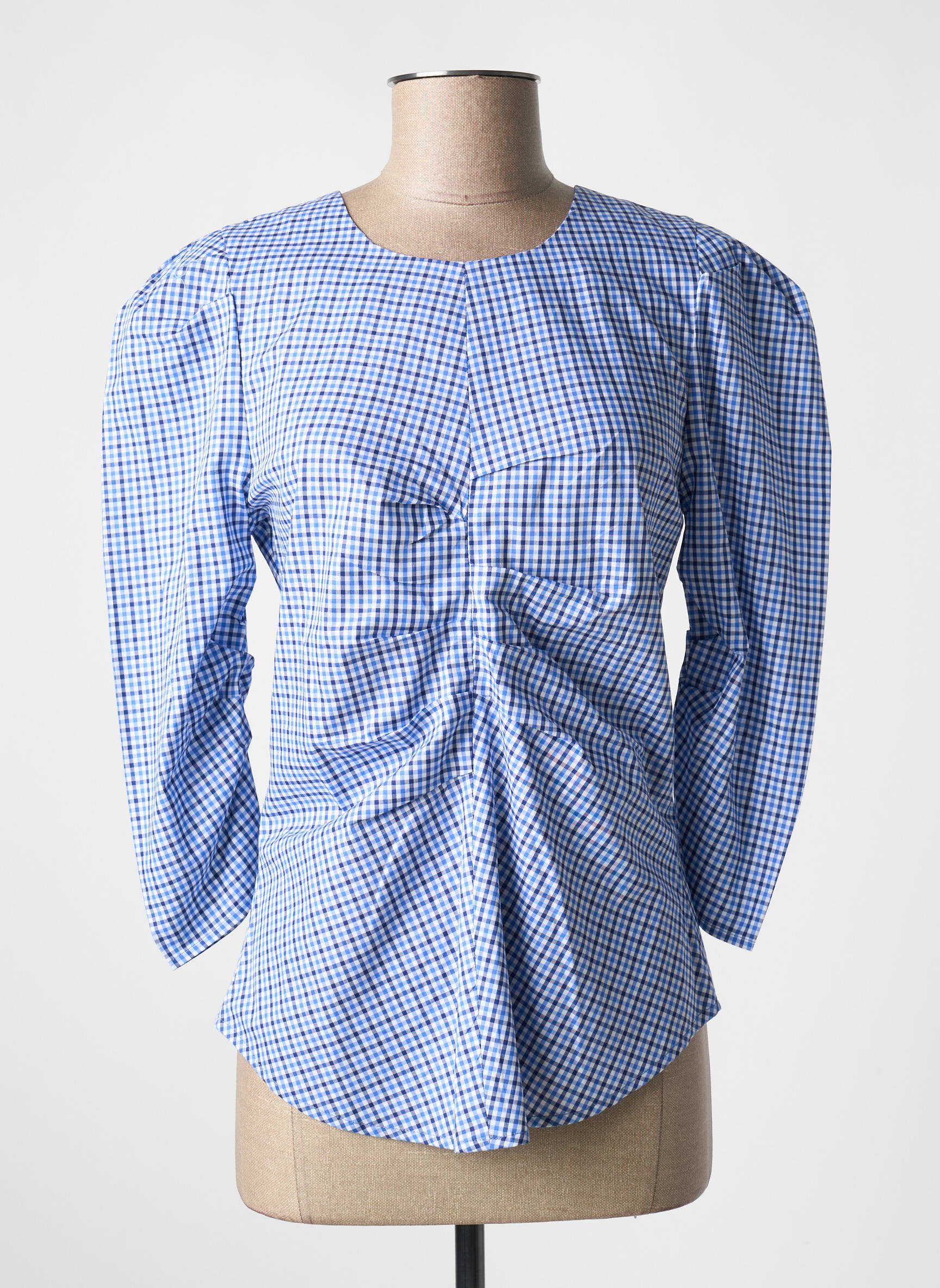 Bluzonai fantazijos raštas ilgos rankovės mėlyna SANFASON moteris