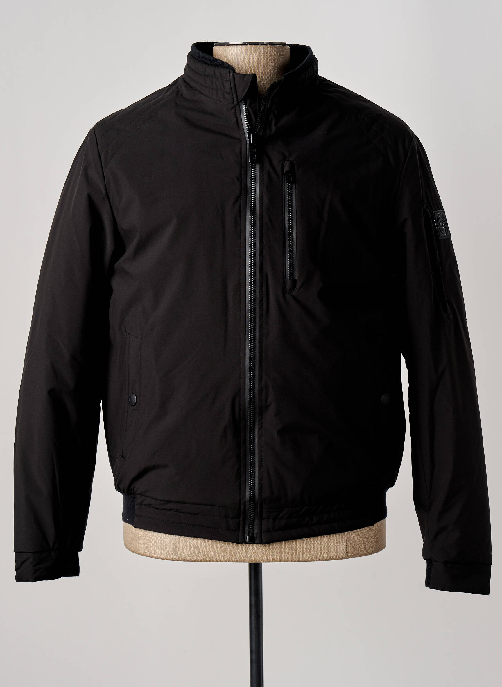 Pūkinė striukė ilgos rankovės be gobtuvų juodas S4 JACKETS vyras