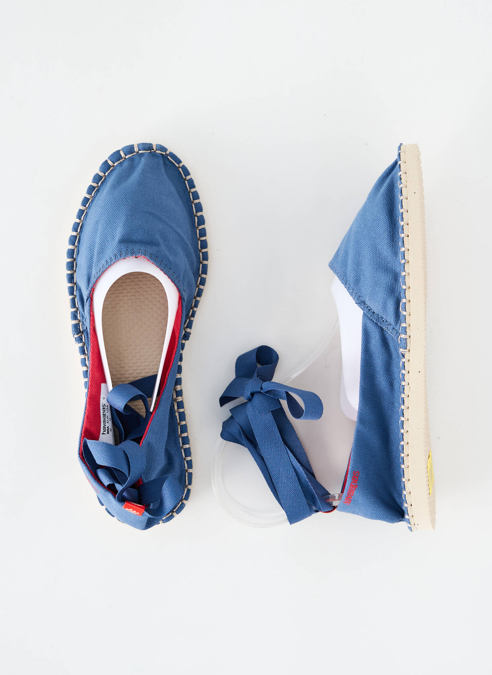 Espadrilės šnervių uždarymas plokščias kulnas iki 3 cm mėlyna HAVAIANAS moteris
