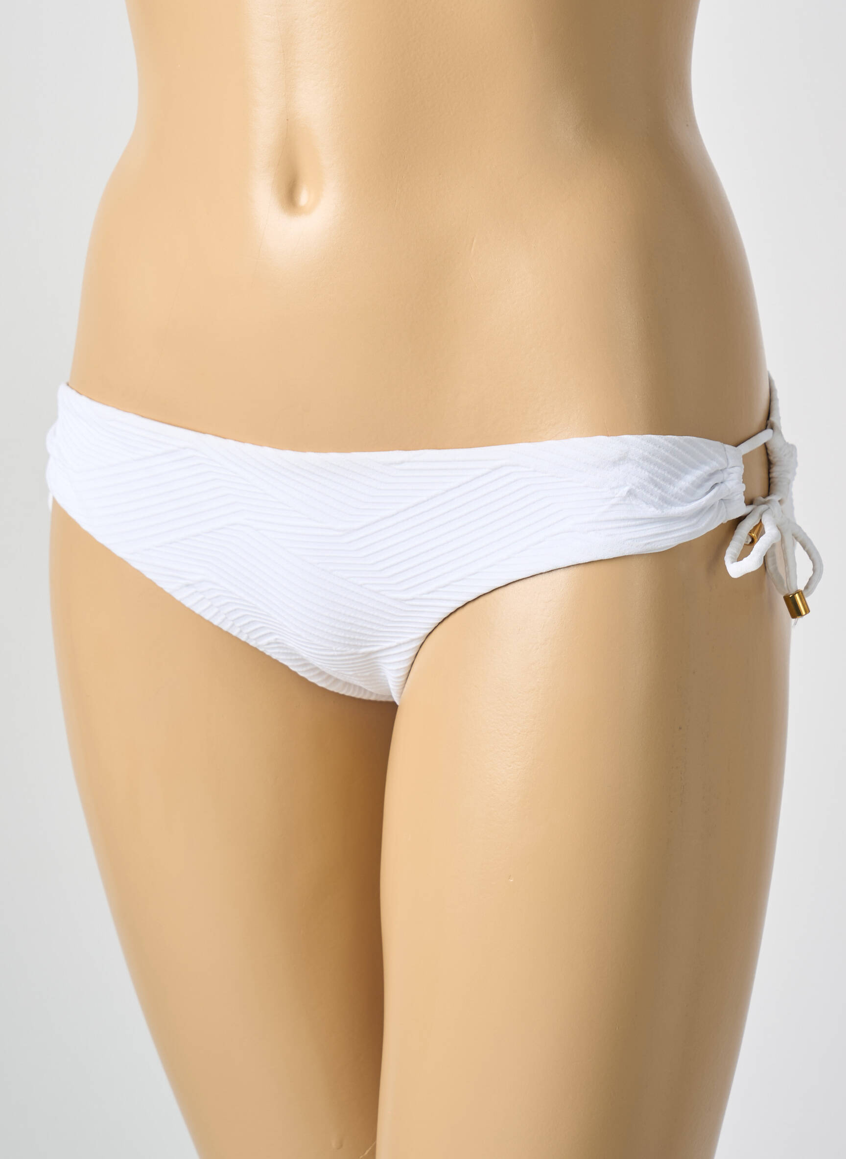 Maudymosi kelnaitės užsegimas su raišteliais bikini baltas CYELL moteris