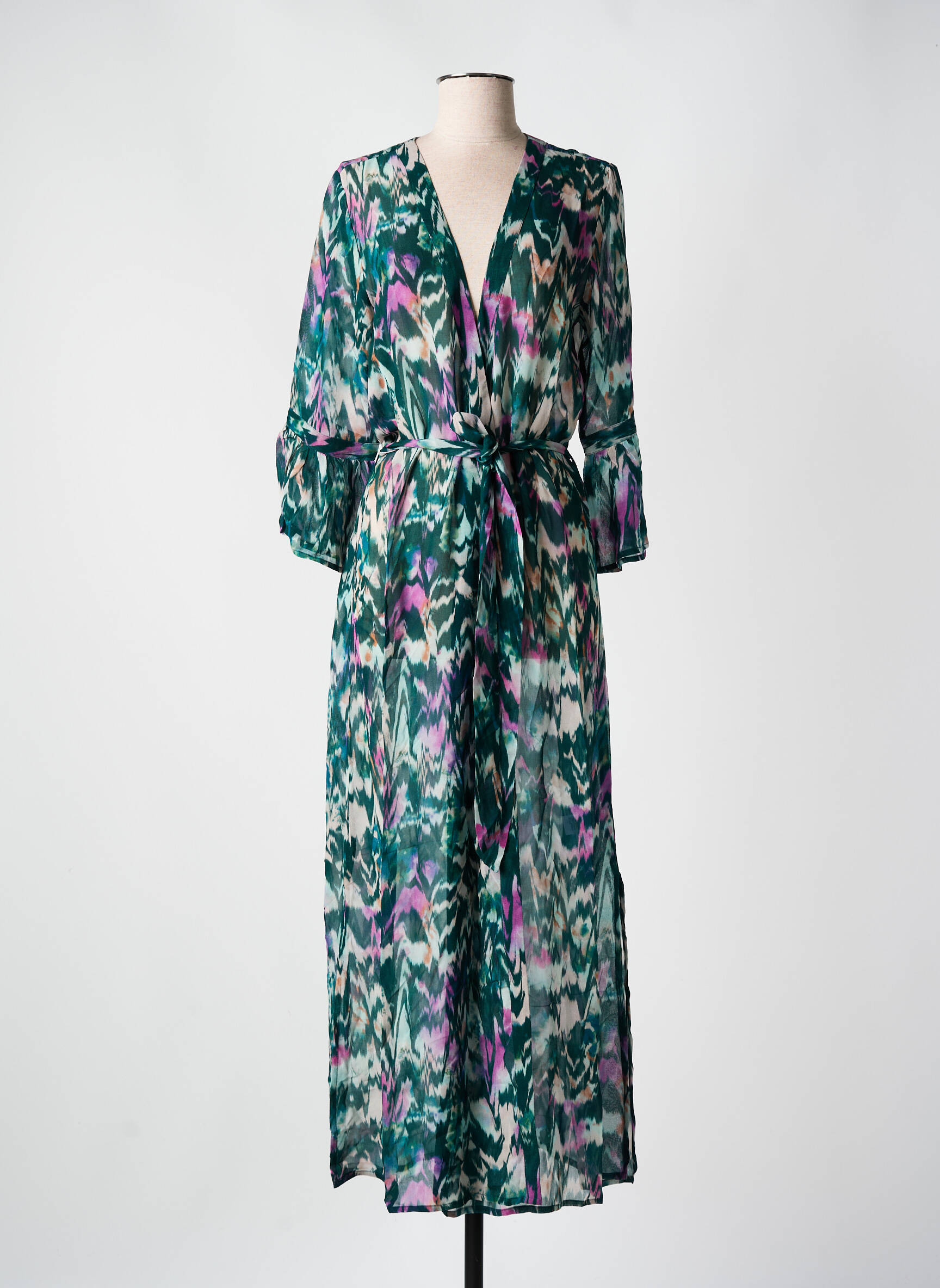 Kimono striukė lengva ir skaidri žalias CYELL moteris