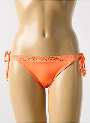 Maudymosi kelnaitės užsegimas su raišteliais bikini oranžinė PHAX moteris