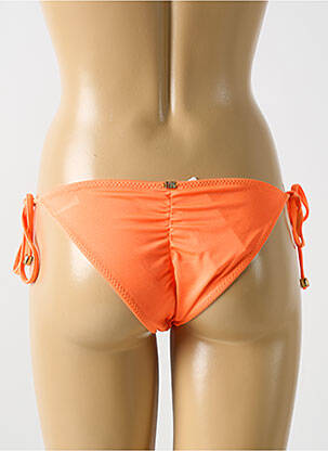 Maudymosi kelnaitės užsegimas su raišteliais bikini oranžinė PHAX moteris