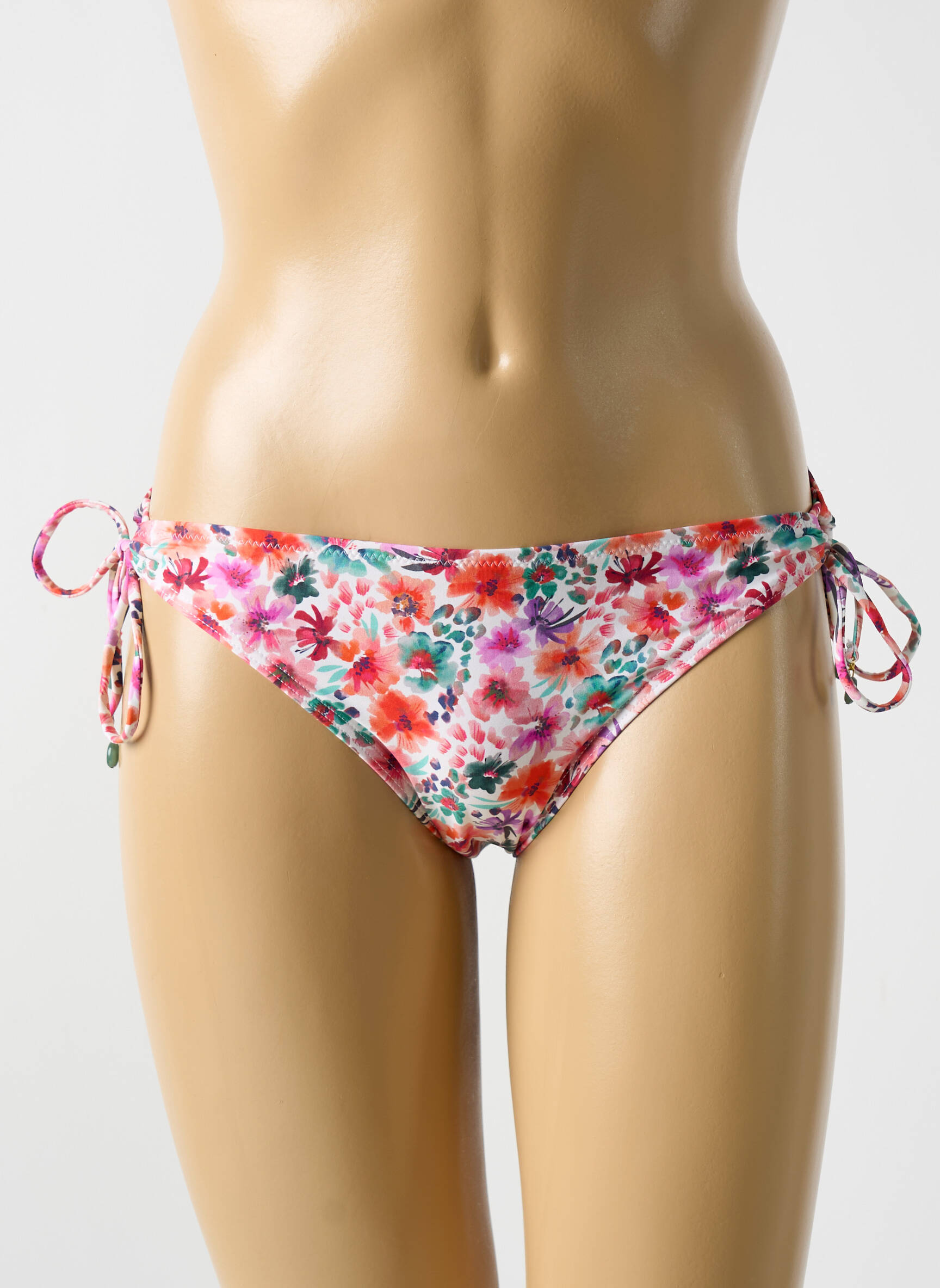 Maudymosi kelnaitės gėlių raštas bikini oranžinė CYELL moteris