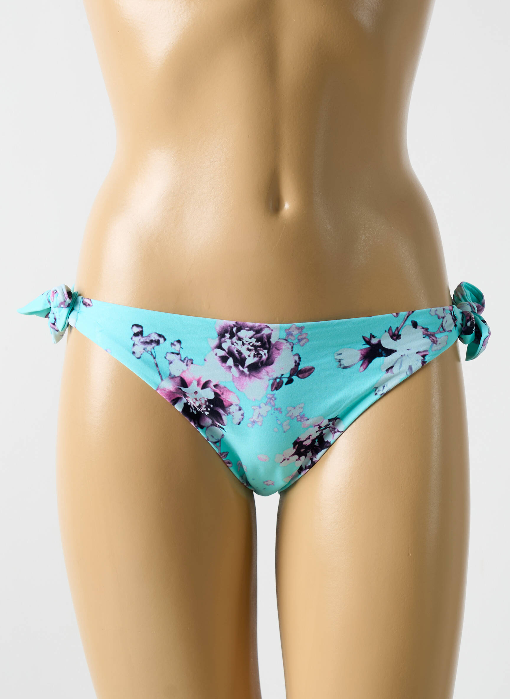Maudymosi kelnaitės gėlių raštas bikini mėlyna CYELL moteris