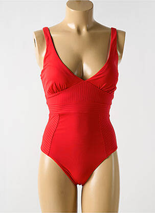 Vienos dalies maudymosi kostiumas tamprumas formuojantis liemenėlė su aukštu palaikymu raudona CYELL moteris