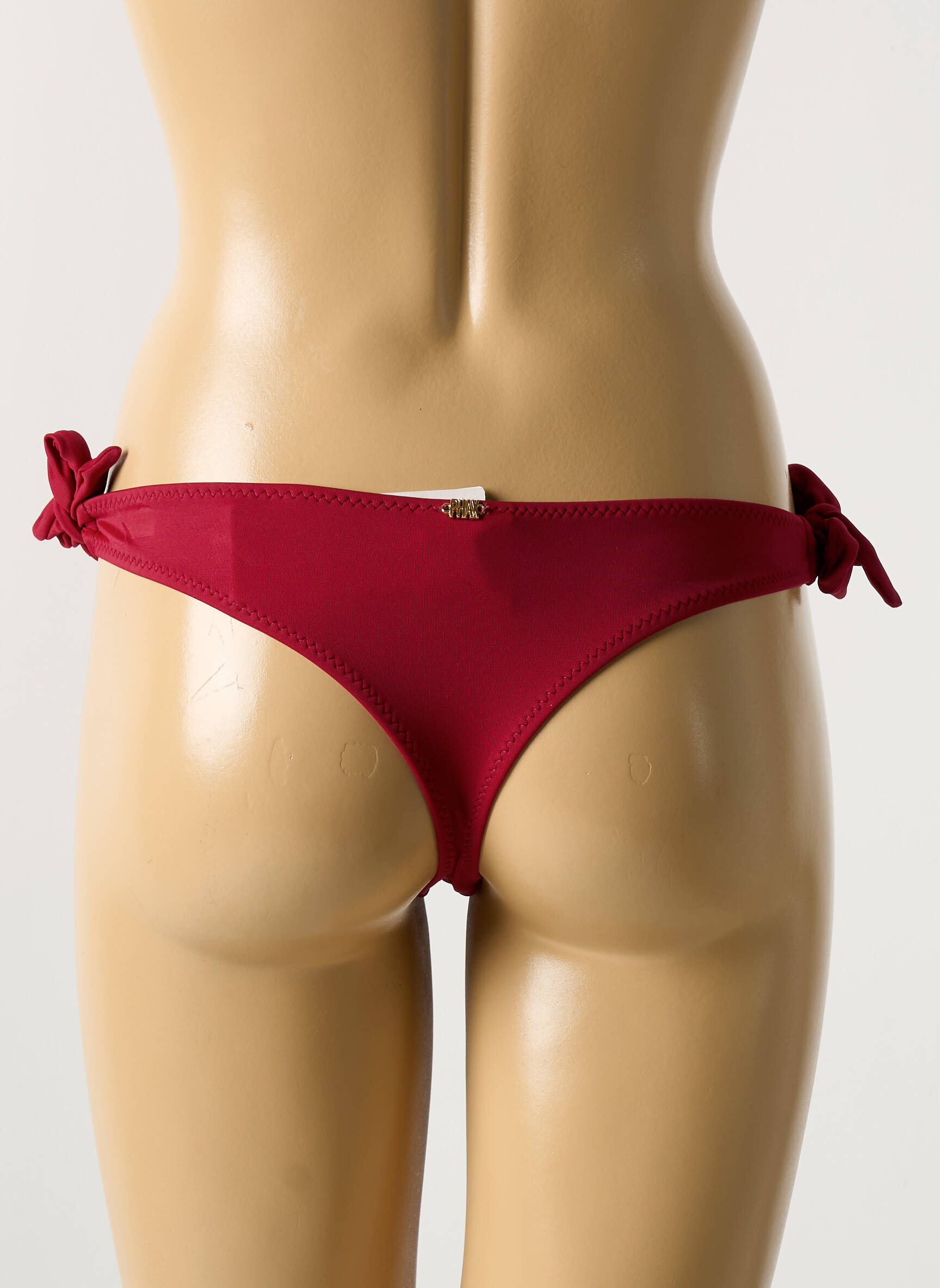 Maudymosi kelnaitės satino efektas bikini raudona PHAX moteris
