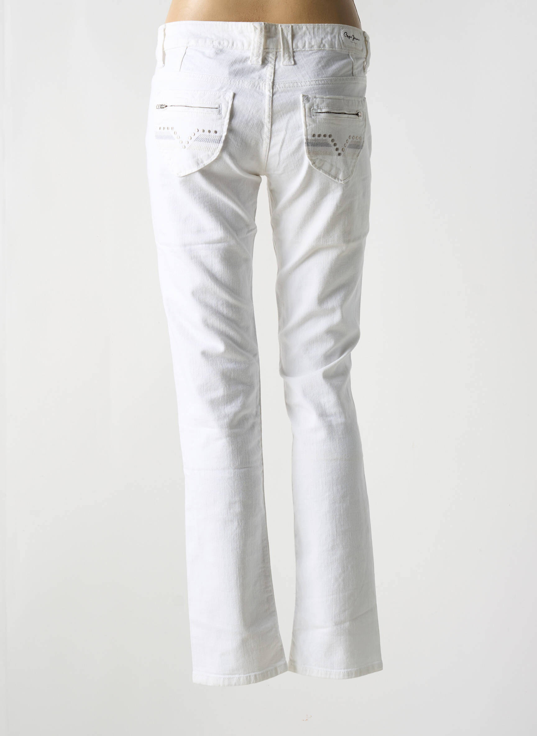 Lieknos džinsai maža dydžio maža dydžio baltas PEPE JEANS moteris