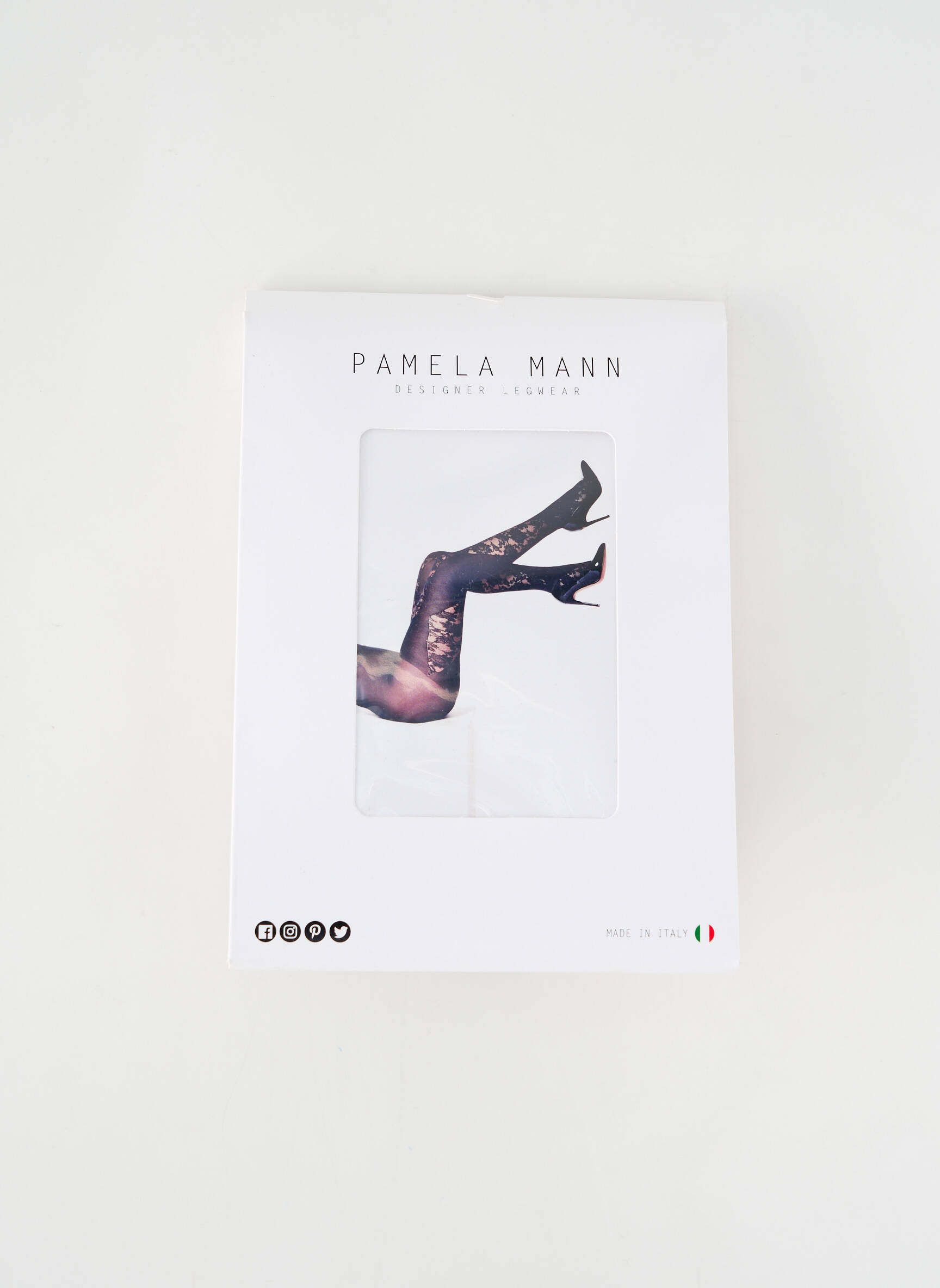 Kojinės fantazijos raštas juodas PAMELA MANN moteris