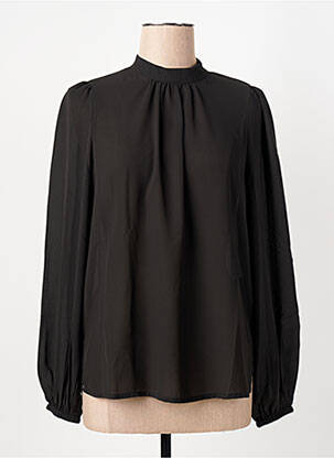 Bluzonai lengva ir skaidri ilgos rankovės juodas ICHI moteris