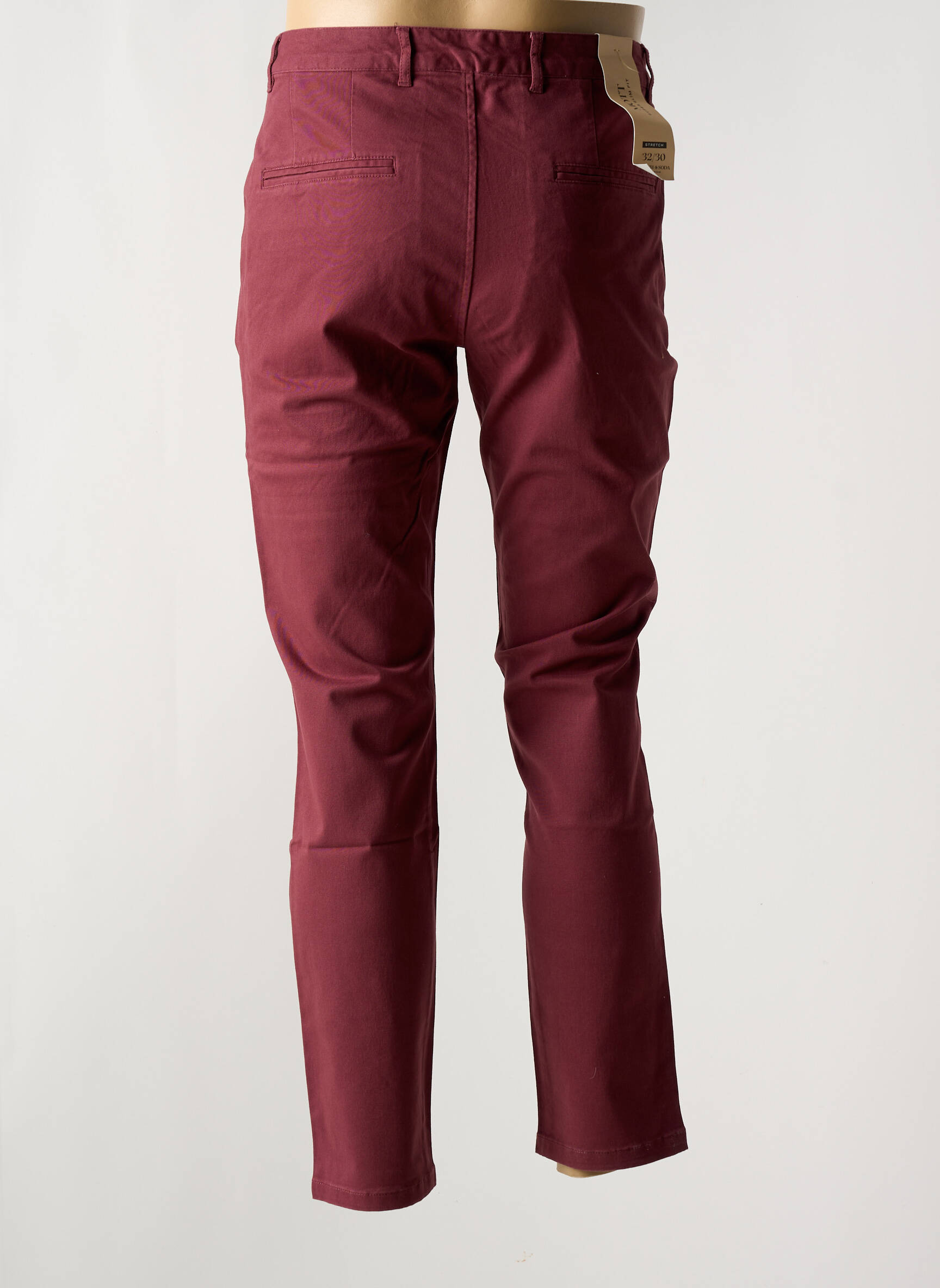 Chino kelnė popelinos audinys, kuris pasižymi lygiu ir tankiu paviršiumi. normala dydis raudona SCOTCH & SODA moteris