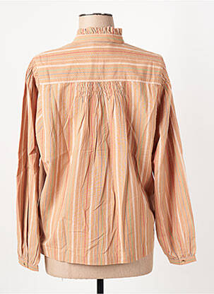 Moteriškas marškinys centrinė iškirptė ilgos rankovės rudas LEON & HARPER moteris