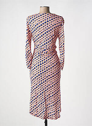 Pusilgių suknelė fantazijos raštas ilgos rankovės rožinė DIANE VON FURSTENBERG moteris